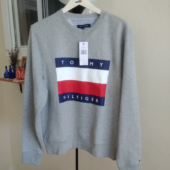 NWT Tommy Hilfiger men's sweatshirt FLAG SWEATSHIRT - Picture 3 of 10